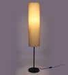 Large Shade Club Floor Lamp in Beige Shade