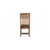 Columbus wood Dining Chair in Anchor Grey Fabric Cushioning with TEAK FINISH