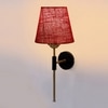 Devansh Metal Electric Wall Light in Black Colour with Maroon Shade Count of 1 Light