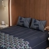 Stoa Paris King Size Bedsheet Bedsheet, Collection Navy