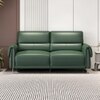 Vivian Three Seater Motorized Leather Recliner in Hunter Green Colour