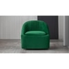 Chrishun Solid Wood Accent Chair in Green Colour