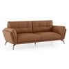 Vetra 3 Seater Leather Sofa In Pecan Brown Colour