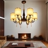 Eliante 6-Light Mild Steel Chandelier, Modern Ceiling Fixture For Living Room, Dining Room