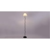 Belle Off White Fabric Floor Lamp with Black Iron Base