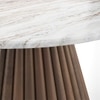 Sienne Round Solid Wood and Toronto Coffee Table in Bronzed Oak Finish