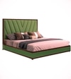 Vincent Engineered Wood Queen Size Non Storage Bed In Provincial Teak Finish
