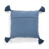 Moss Knit Navy  And Natural Cotton Cushion Cover 16X16 Inches