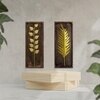 MDF Abstract Metal Wall Decor in Gold Set of 2