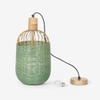 Henka Green Handcrafted Hanging Lamp Tall
