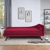 Kawa Velvet Chaise Launger in Maroon Colour