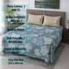 Luna Sea Green Floral 400 TC Cotton Flat King Size Bedsheet with 2 Pillow Covers – Threads