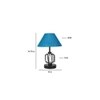 Paislee Turquoise Jute Table lamp with Iron Base