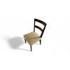 Newport wood Set of 2 Dining Chairs in Beige Mossy Fabric Cushioning with DARK WALNUT FINISH