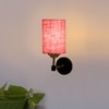 Devansh Metal Electric Wall Light in Black Colour with Pink Shade Count of 1 Light