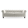 Winchester 3 Seater Half Leather Sofa in White Colour