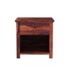 Madhavi Solid Wood Bedside Table in Teak Finish