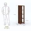 DCanape Epilogue Engineering Wood Book Shelf Dark Acacia Finish