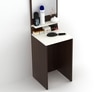 BLUEWUD Alesti Engineered Wood Slim Dressing Table Full Length Rectangular Wall Mount Mirror With Utility Shelf (Wenge & White)