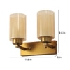 Eliante Cloth Shade Wall Lights Mild Steel & Fabric Material Antique Gold & Cream Finish