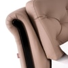 Cambert Premium Leatherette King  Size Bed With Hydraulic Storage (Mushroom Brown Colour)