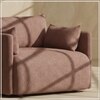 Cozychic Wood 1 Seater With Upholstery Non Storage Sofa In Red Colour