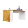 Hexa Engineered Wood Coffee Table In Frosty White And Giant Wood