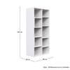 Hexa Engineered Wood Bookshelf Multipurpose Storage Rack in Frosty White Colour
