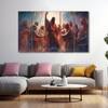 The Castle Decor Jesus Christ Wine Supper Wall Art Framed Painting 27x48 Inch