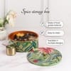 Inscribe Acacia Wood Masala Box Floral Silver