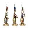 Desert Art Metal Handpainted Sardar Musician Showpiece Set of 3