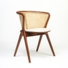 Holland Solid Wood Dining Chair in Brown Colour
