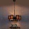 Devansh Black Wall Mounted Lamp With Black  Cotton Shade