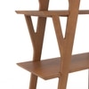 Arden Solid Bookshelf in Amber Walnut Finish