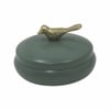 Metalsmith Metal Serveware Box Set of 3 with Tray Green Finish