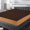 Cotton Feel Terry Fabric Waterproof Mattress Protector for Double Size Mattress In Dark Brown color 78x83