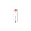 Everly Orange Fabric Floor Lamp with Black Iron Base