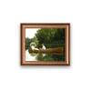 Artistry Green Antique Portrait Couple Rowing Boat Canvas Wall Prints Set of 1 Multicolor Matte