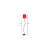 Felix Red Fabric Floor Lamp with Black Iron Base