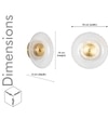 Axton Integrated Single Light Led Wall Fitting In Brass Finish Metal With Frosted White Glass