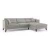 Lewis Sectional Sofa (Colour : Vapour Grey, Cushion : Soft, Seater : Right Aligned 3 Seater + Right Aligned Chaise)
