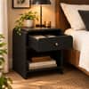 Yashvi Solid wood one Drawer bedside   In Walnut  Finish