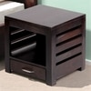 Russell Solid Wood Bedside Table in Mahagony Finish
