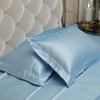 Stoa Paris Satin Pillow Covers,  Premium Plain Pillow Cover Set of 2, 68L x 45W cms - Dreamy Blue