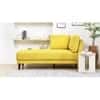 Lacrista Fabric Chaise Lounger in Yellow Colour