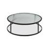 Annis Round Metal Coffee Table In Black Finish