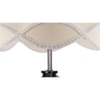 Giselle Vintage off-white Shade Table lamp with Wood & Iron Base