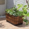 VegTrug Wooden Trough Planter 60cm Burnt Oak
