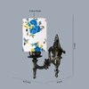 Devansh Metal Electric Wall Light in Antique Gold Colour with Multi Shade Count of 1 Light