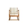 Silzar Solid Wood Lounge Chair In Biege Colour